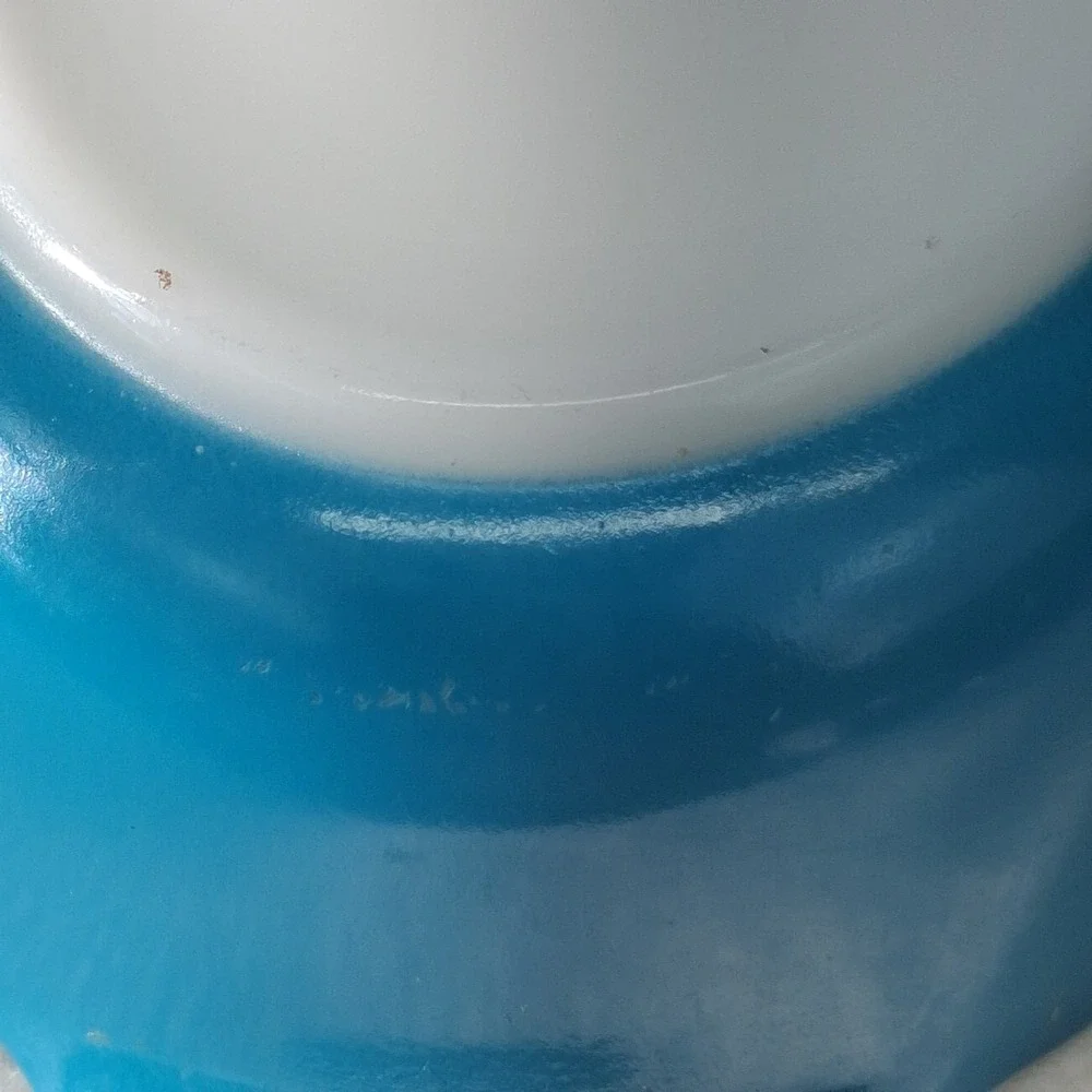 Vintage Pyrex 10 oz Horizon Blue 700 Au Gratin Souffle Dish Baker Vtg Pixie USA